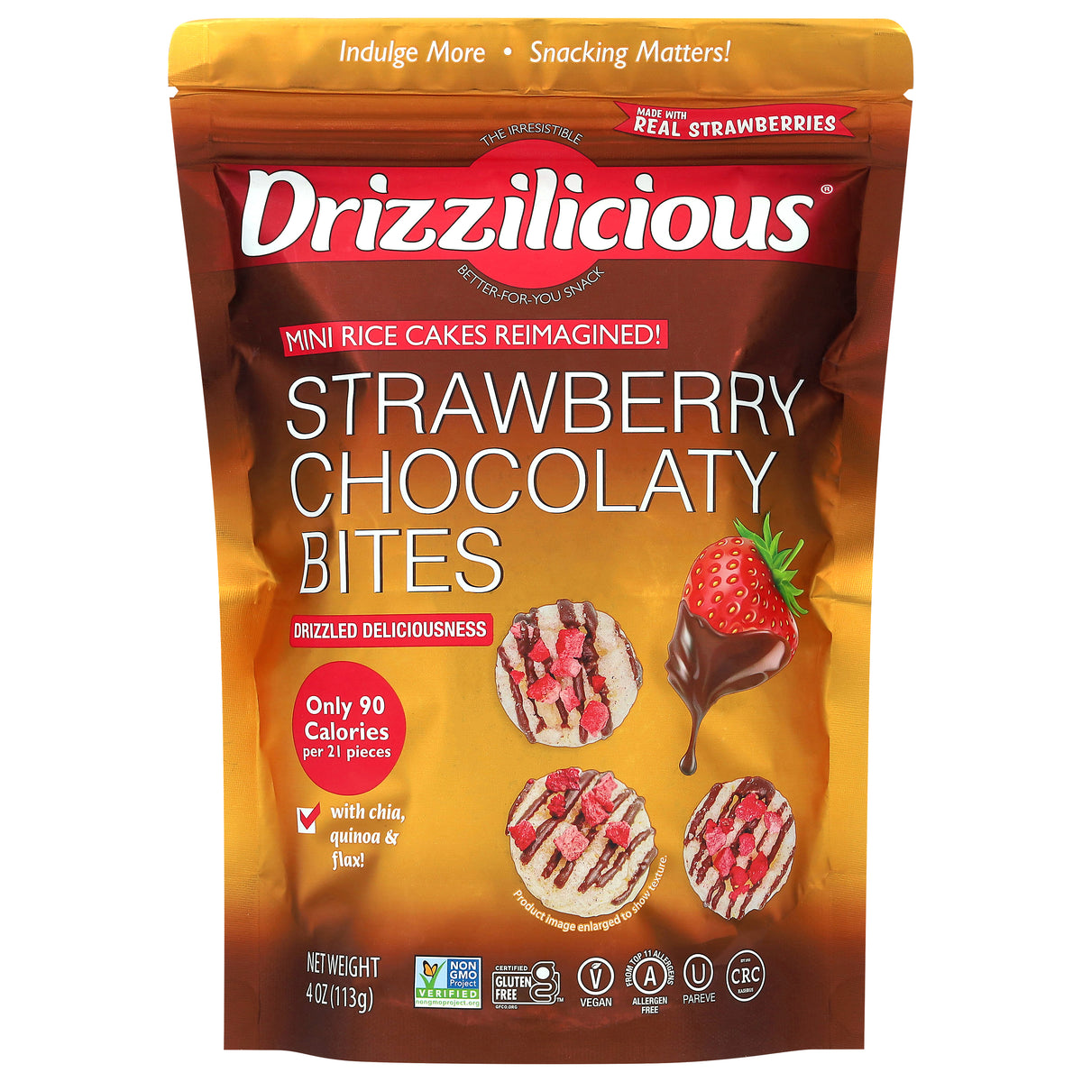 Drizzilicious Strawberry Chocolaty Bites 4 oz
