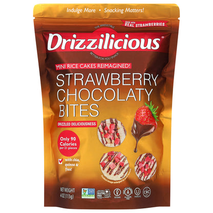 Drizzilicious Strawberry Chocolaty Bites 4 oz