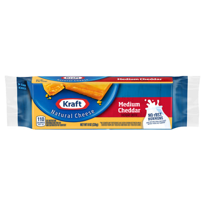 Kraft Medium Cheddar Cheese, 8 oz Block