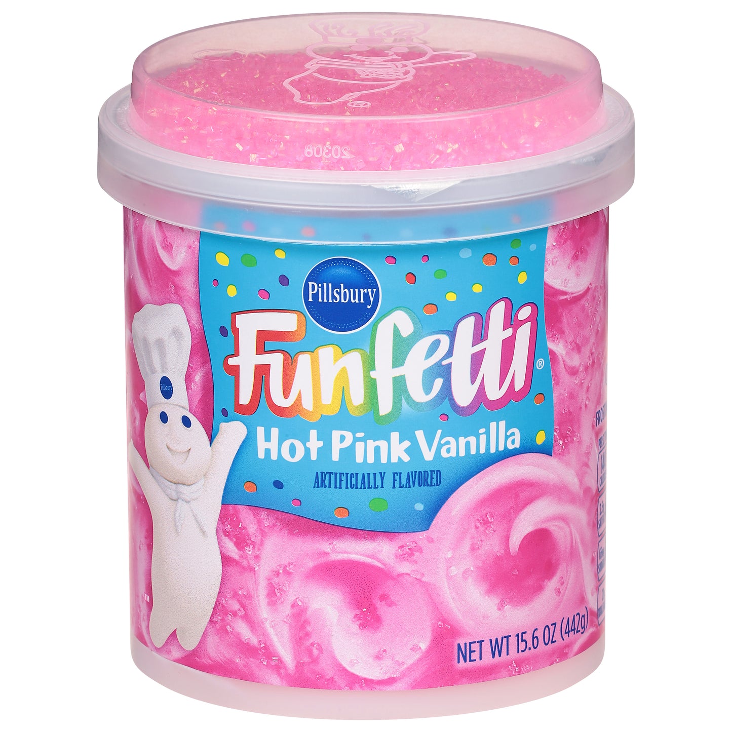 Pillsbury Funfetti Hot Pink Vanilla Frosting 15.6 oz