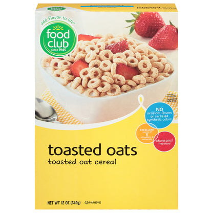 Food Club Toasted Oats Cereal 12 oz