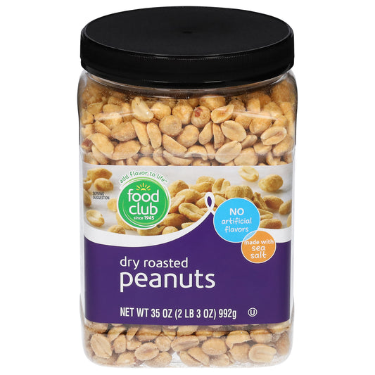 Food Club Dry Roasted Peanuts 35 oz