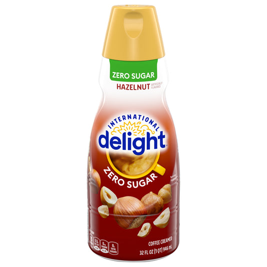 International Delight Sugar-Free, Zero Sugar Hazelnut Coffee Creamer, 32 Oz