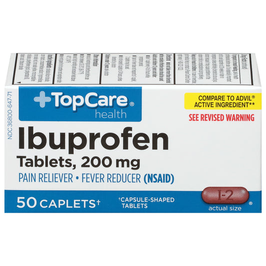 TopCare Health 200 mg Ibuprofen 50 Caplets