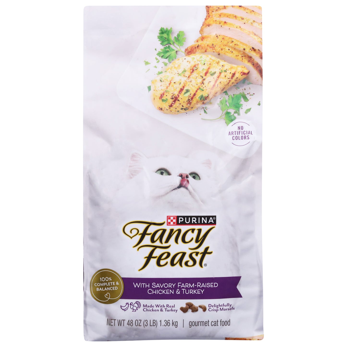 Fancy Feast Gourmet with Savory Farm-Raised Chicken & Turkey Cat Food 48 oz