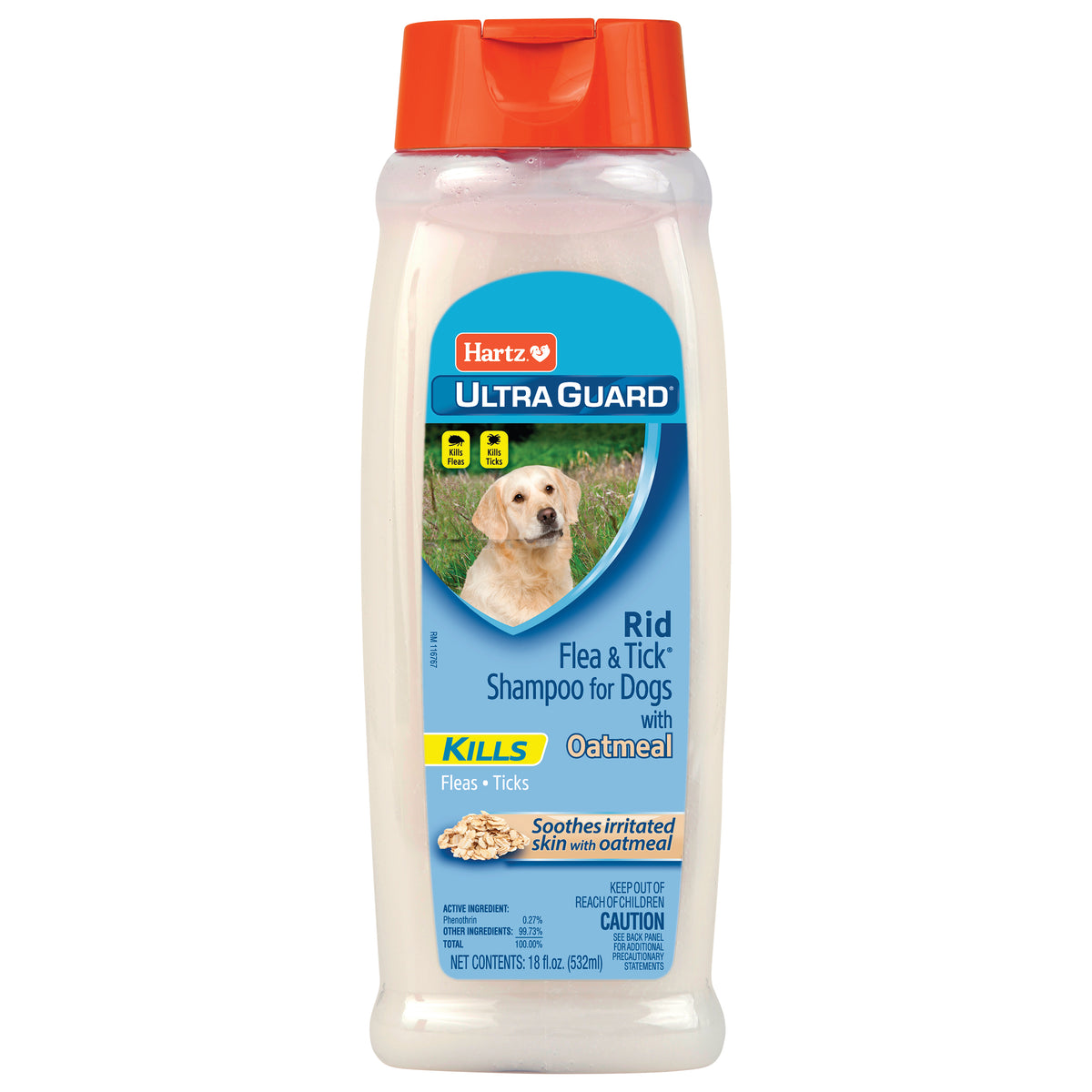 Hartz UltraGuard Rid Flea & Tick Shampoo with Oatmeal for Dogs, 18oz