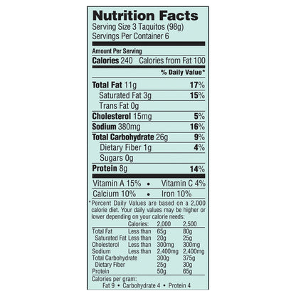 El Monterey Extra Crunchy Southwest Chicken Taquitos 18 ct, 20.7 oz (Frozen)