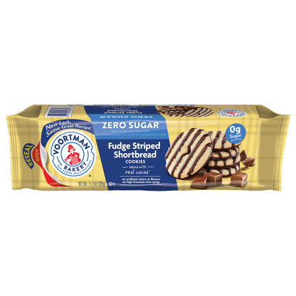 VOORTMAN Bakery Zero Sugar Fudge Striped Shortbread Cookies 11.3 oz