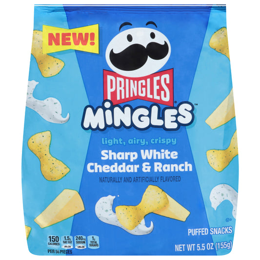 Pringles Mingles Puffed Sharp White Cheddar & Ranch Snacks 5.5 oz