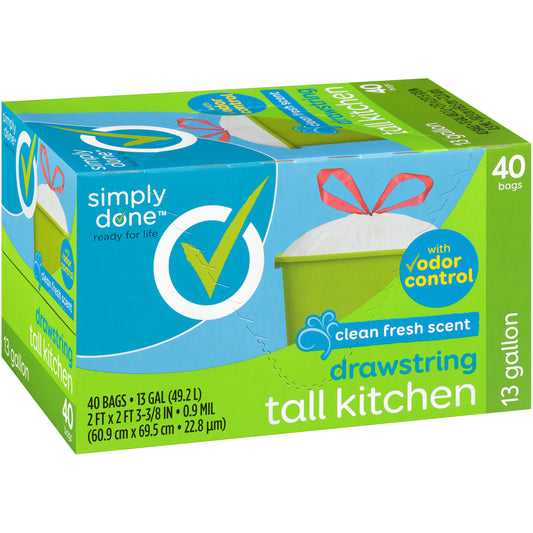 Drawstring Tall Kitchen, Clean Fresh Scent