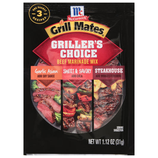 McCormick Grill Mates Griller's Choice Beef Marinade Mix 1.12 oz