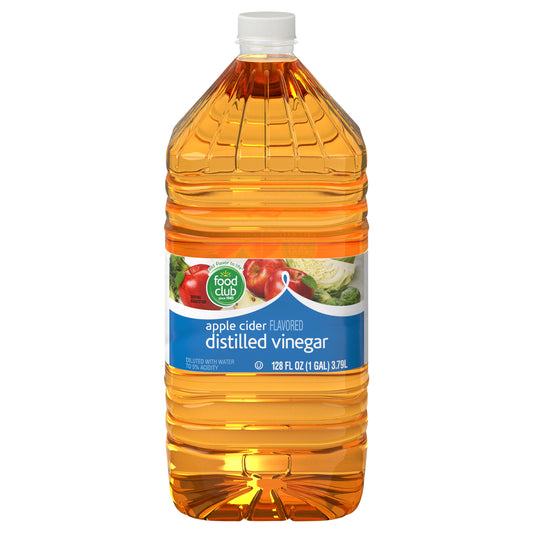 Food Club Distilled Apple Cider Flavored Vinegar 128 fl oz