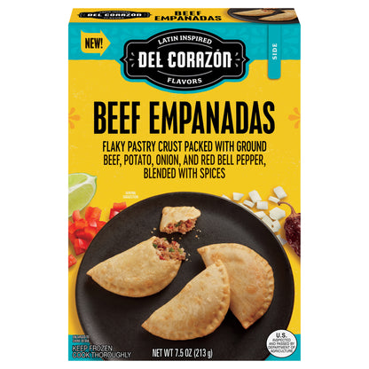 Del Corazón Beef Empanadas, 7.5oz (Frozen)
