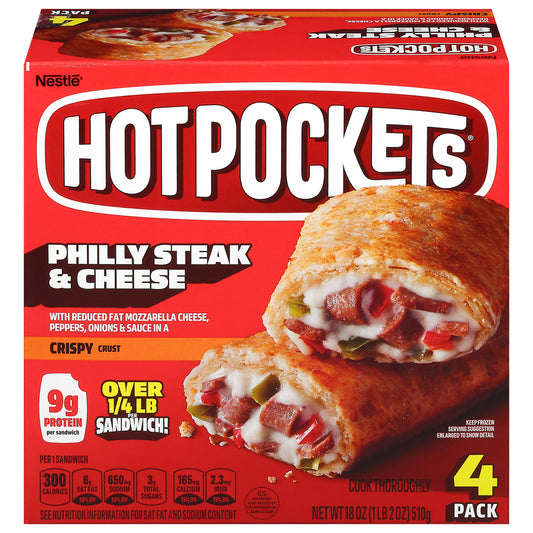 Hot Pockets Philly Steak & Cheese Sandwich 4 Each