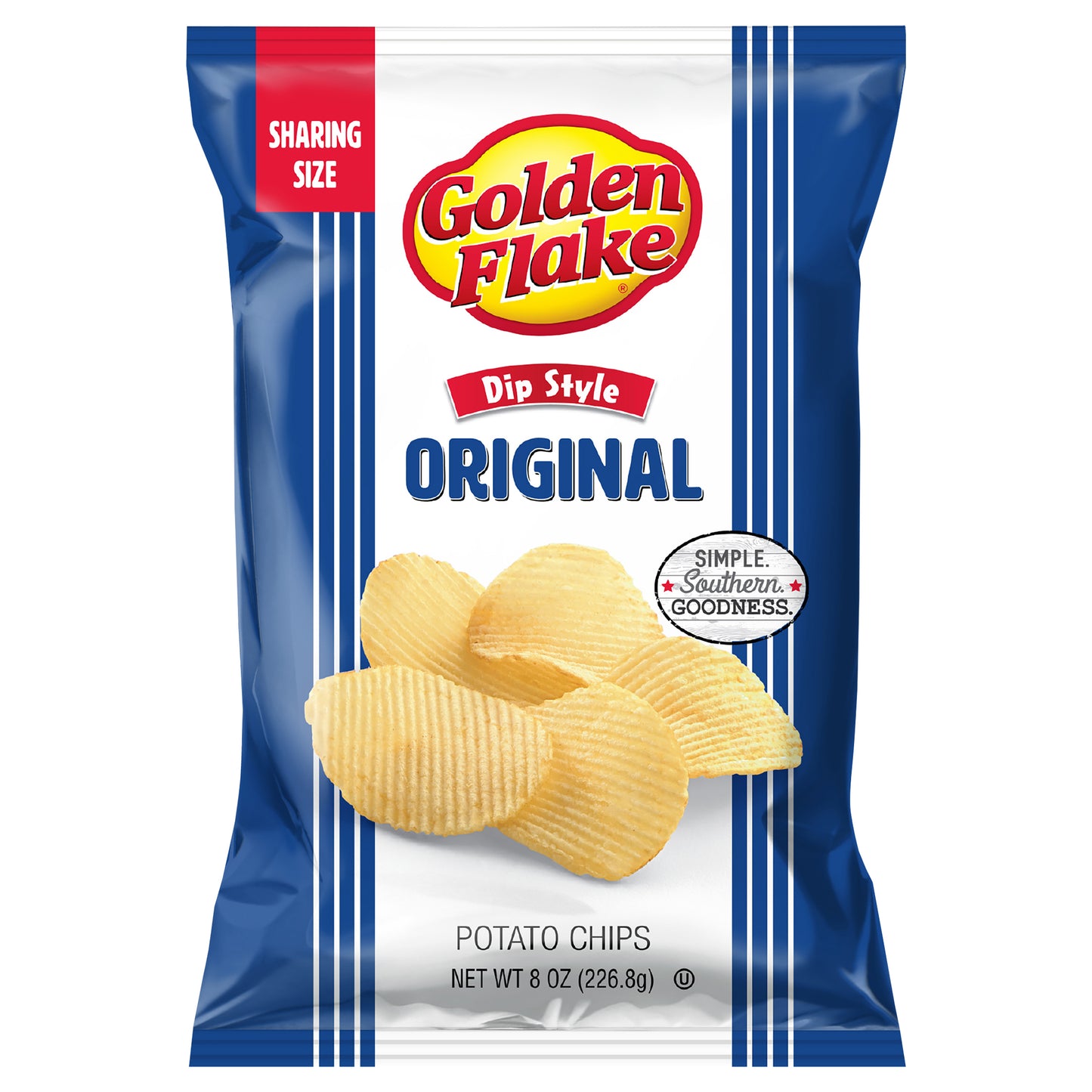 Golden Flake Dip Style Original Potato Chips 8 oz