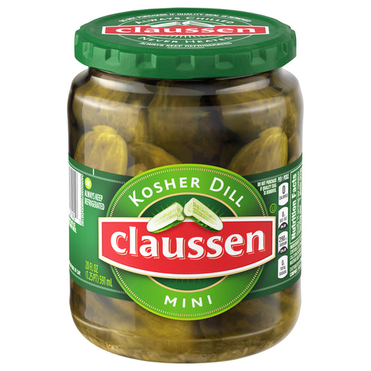 Claussen Kosher Dill Pickle Minis, 20 fl oz Jar