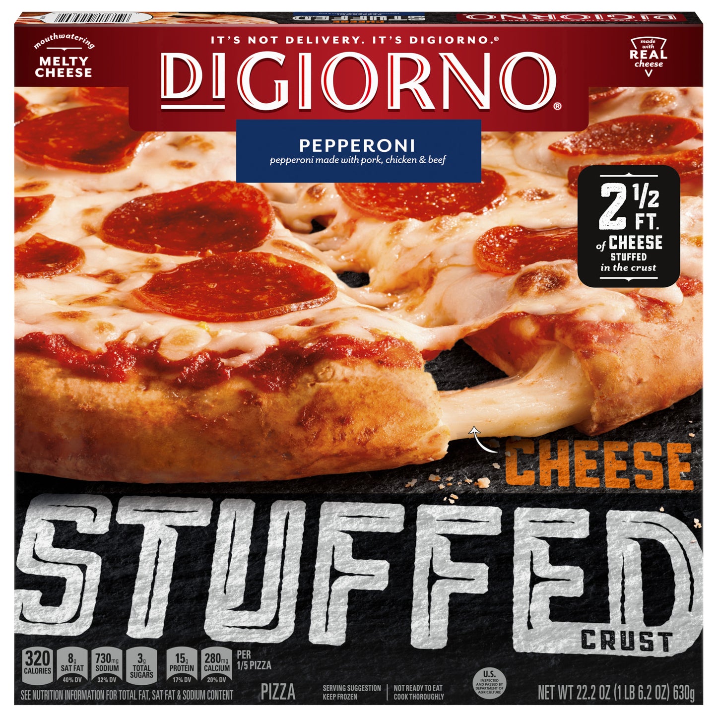 DiGiorno Pepperoni Pizza with Cheese Stuffed Crust, 22.2 oz.