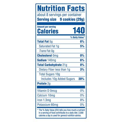 OREO Minis Peanut Butter Creme Chocolate Sandwich Cookies, 8 oz