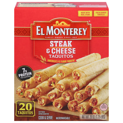 El Monterey Steak & Cheese Taquitos 20 ea