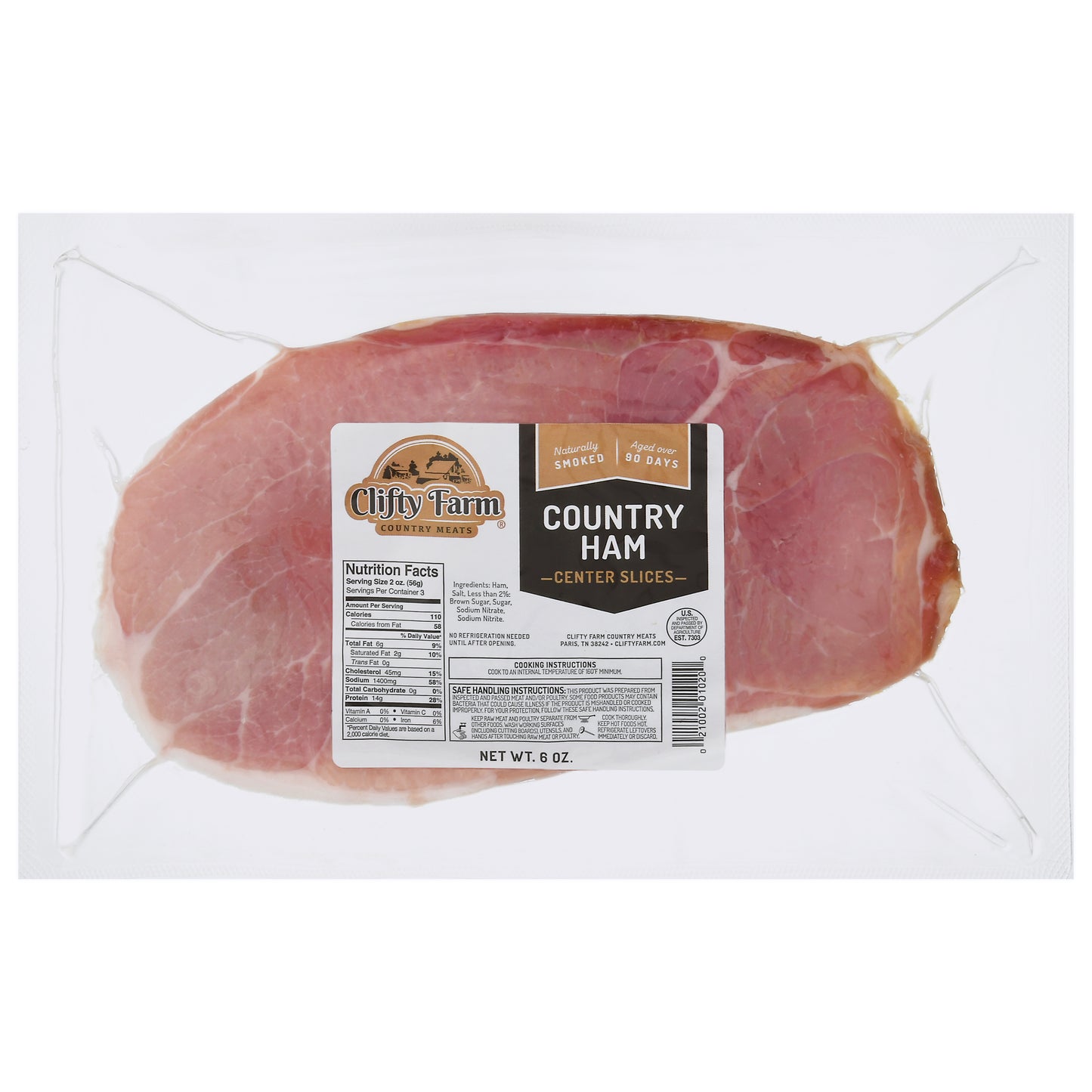 Clifty Farm Center Slices Country Ham 6 oz