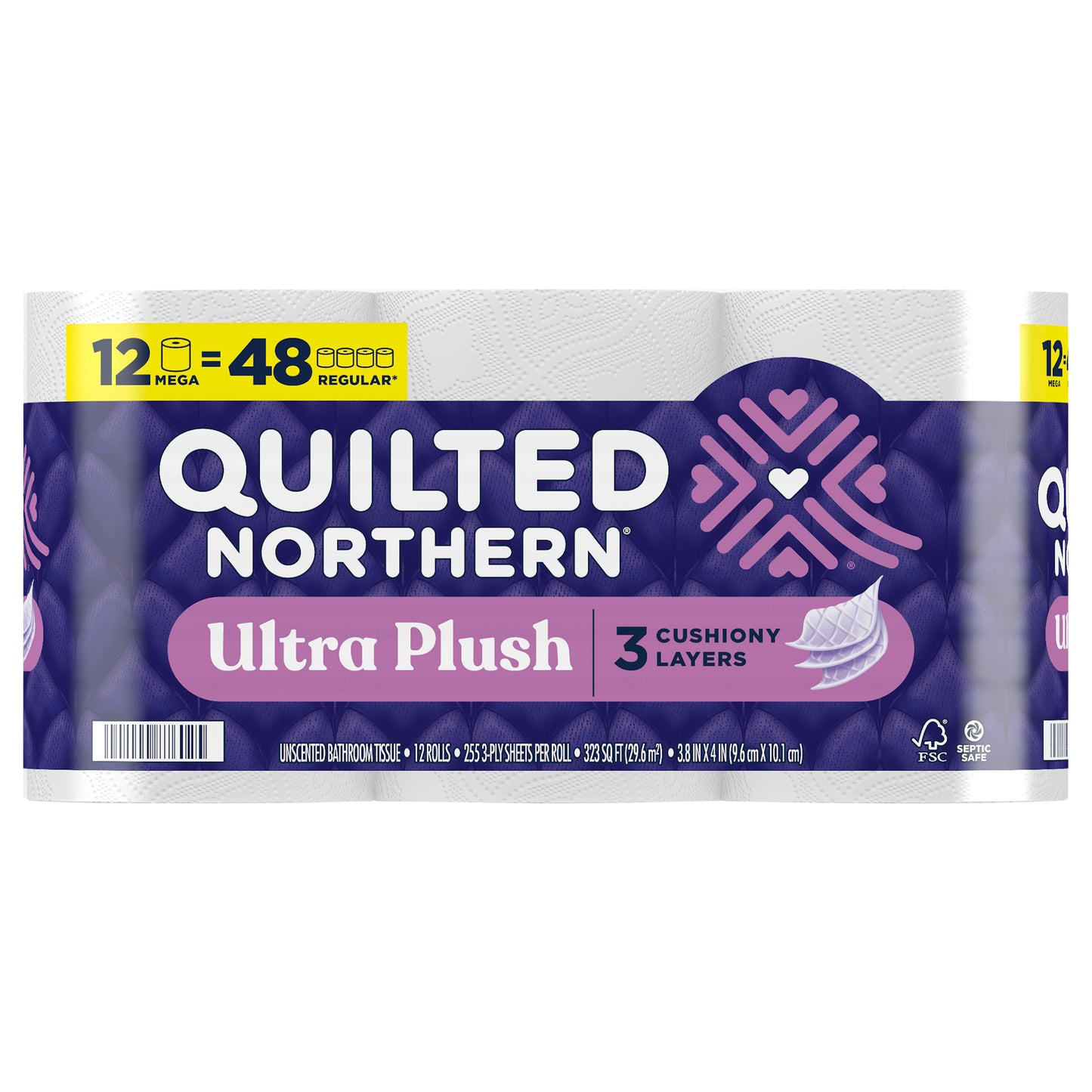 QUILTED NORTHERN ULTRA PLUSH TOILET PAPER, 12 MEGA ROLLS