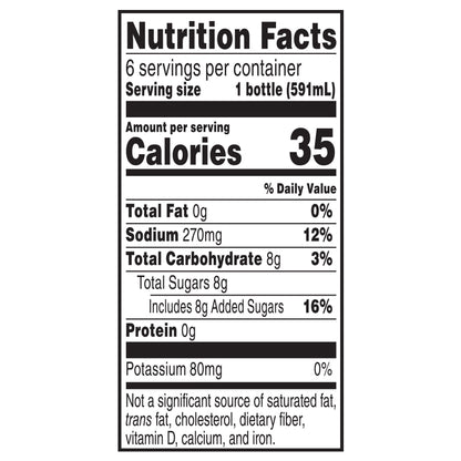 Gatorade Lower Sugar Electrolyte Beverage Rain Berry 20 Fl Oz, 6 Count