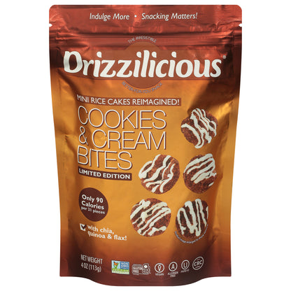 Drizzilicious Cookies & Cream Bites with Chia, Quinoa & Flax 4 oz