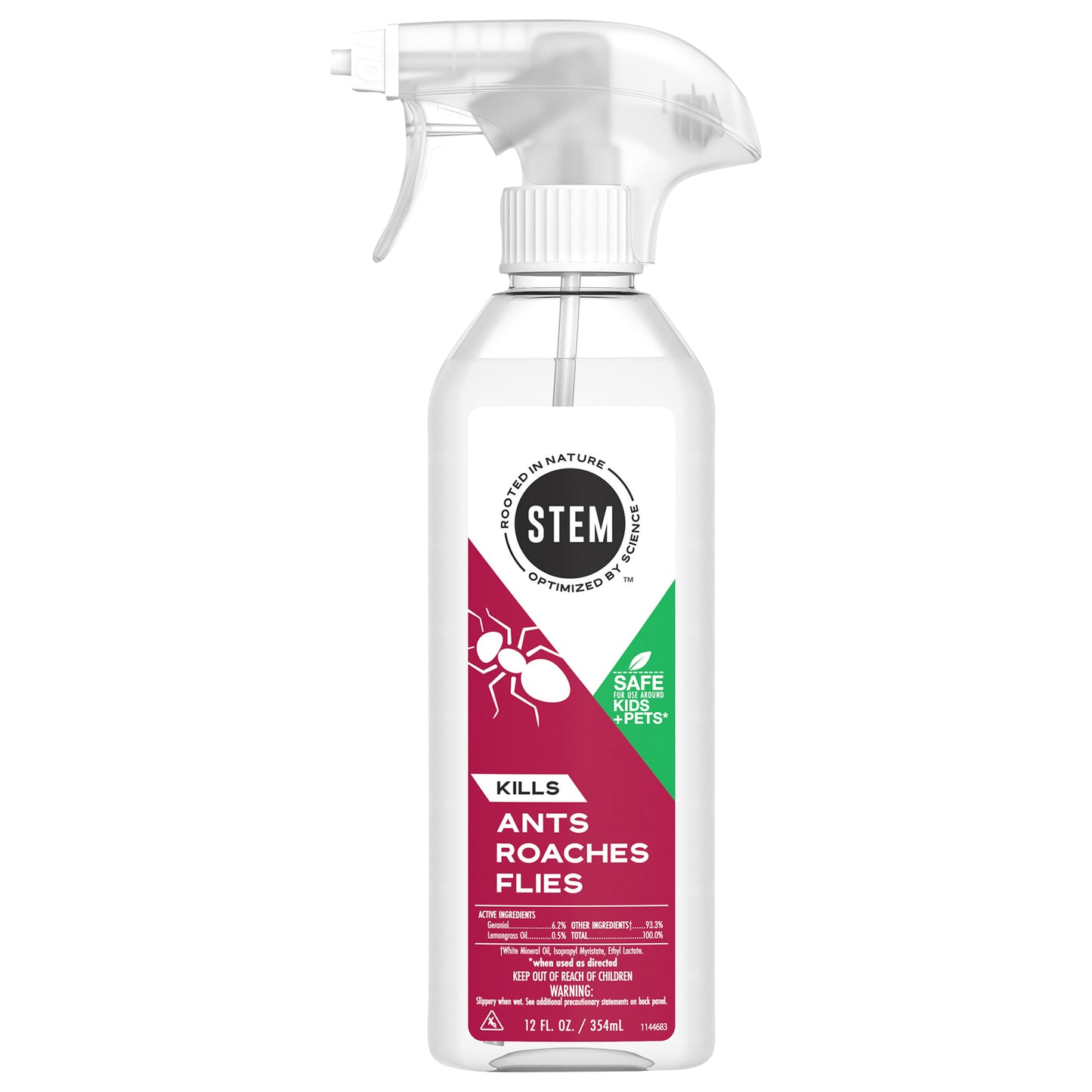 STEM Kills Ants, Roaches & Flies, Plant-based Active Ingredient Insecticide, 12 fl oz