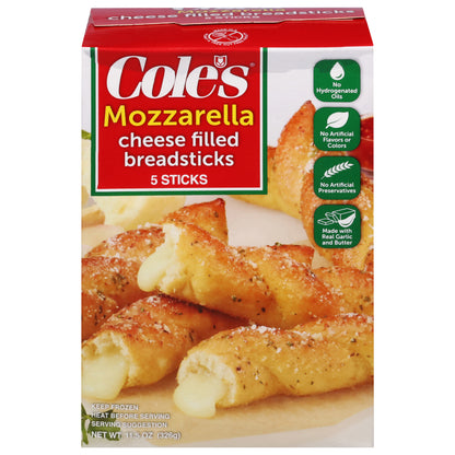 Cole's Cheese Filled Mozzarella Breadsticks 5 ea