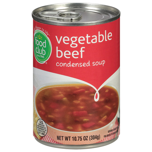 Food Club Condensed Vegetable Beef Condensed Soup 10.75 oz