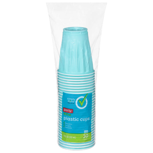 Simply Done 16 Fluid Ounce Blue Party Plastic Cups 30 ea