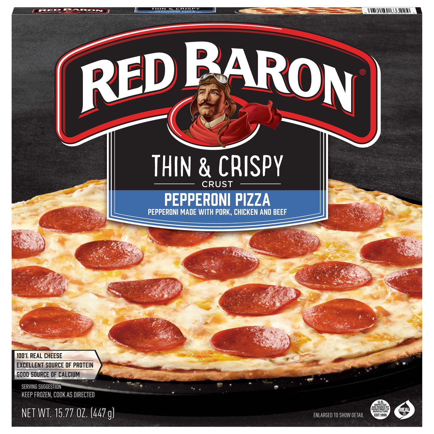 Red Baron Thin & Crispy Crust Pepperoni Pizza 15.77 oz
