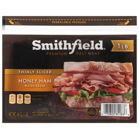 Smithfield Thinly Sliced Honey Ham 16 oz