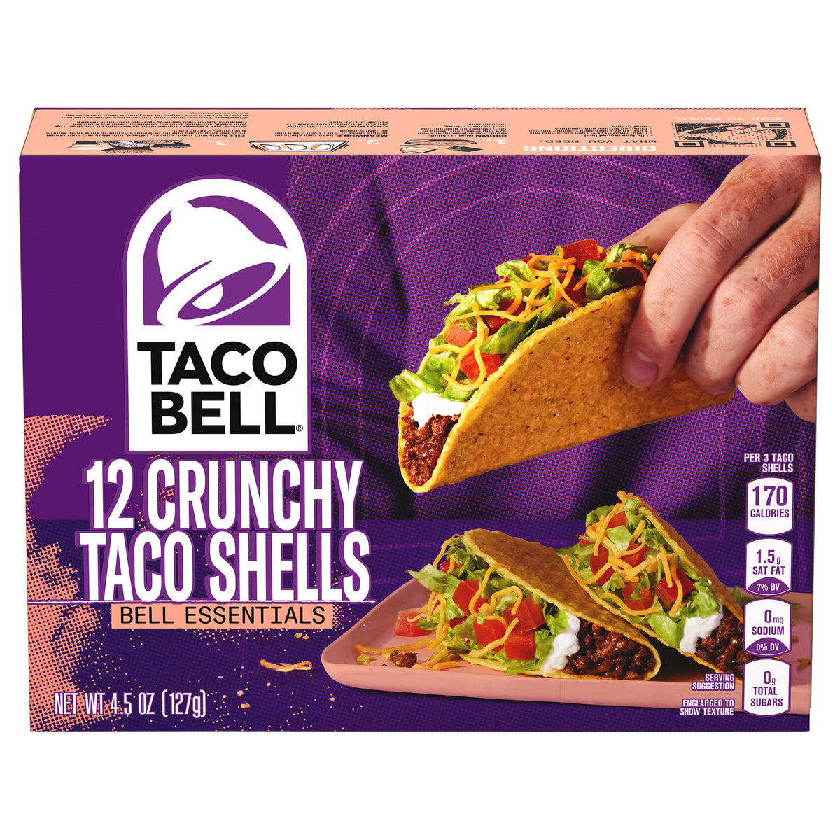 Taco Bell Red Shell Taco Bell Crunchy Taco Shells, 12 ct, 4.5 oz Box – Douglas Food Valu