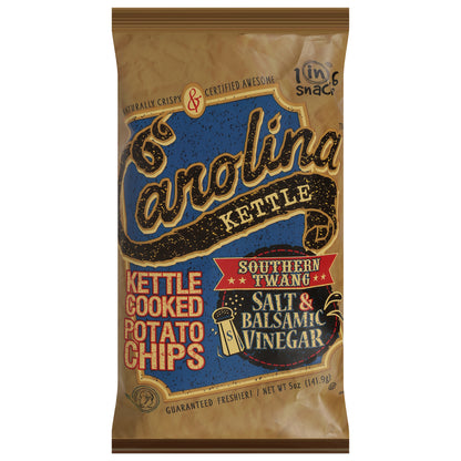Carolina Kettle Cooked Salt & Balsamic Vinegar Potato Chips 5 oz