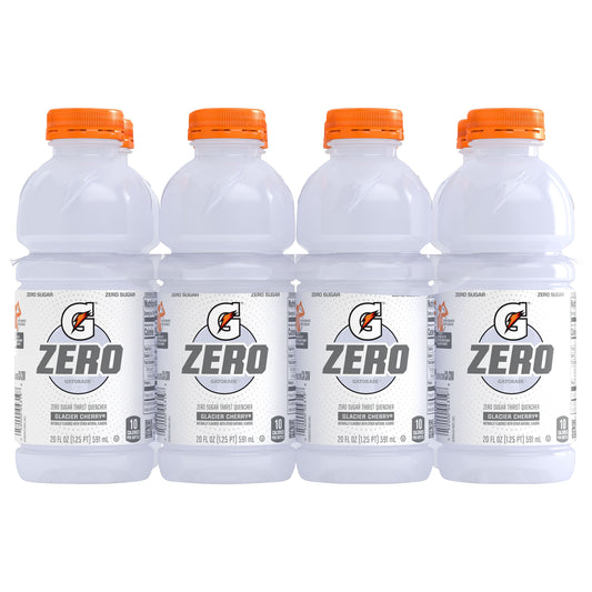 Gatorade Zero Zero Sugar Thirst Quencher Glacier Cherry 20 Fl Oz 8 Count