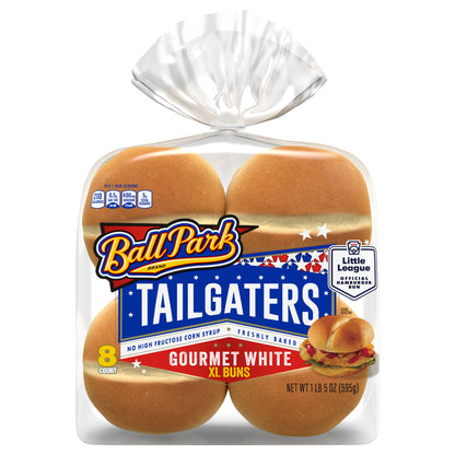 Ball Park Tailgaters White XL Sandwich Buns, 8 count, 21 oz