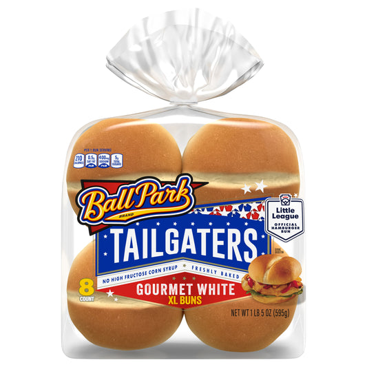 Ball Park Tailgaters White XL Sandwich Buns, 8 count, 21 oz