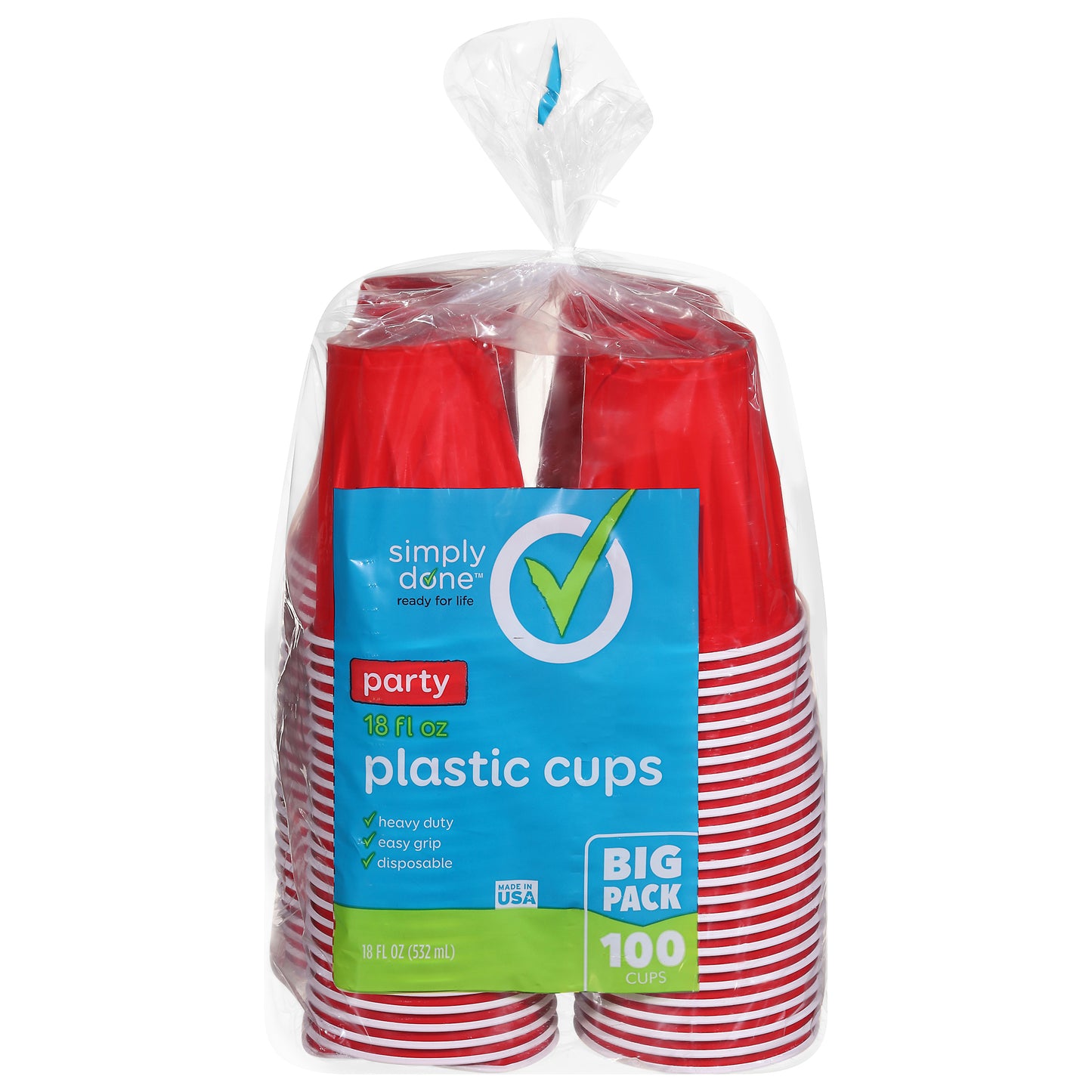 Simply Done 18 fl oz Party Plastic Cups Big Pack 100 ea