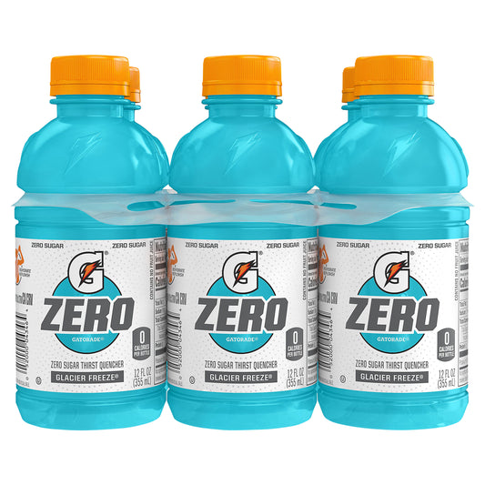Gatorade Zero Zero Sugar Thirst Quencher Glacier Freeze 12 Fl Oz 6 Count