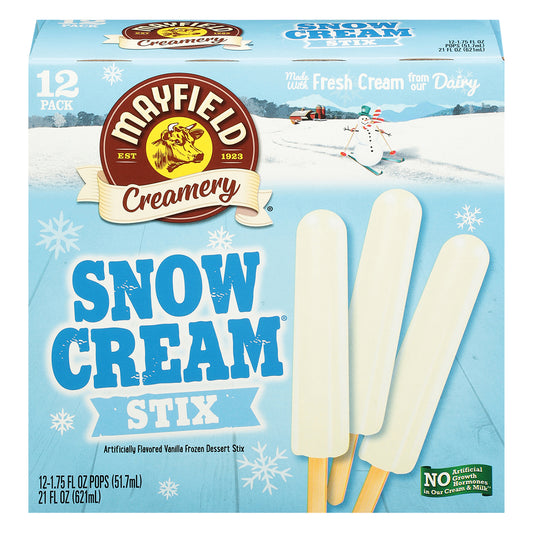 Mayfield Creamery Snow Cream Stix 12 - 1.75 fl oz Pops