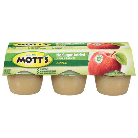 Mott's Apple Applesauce 6 - 3.9 oz Cups