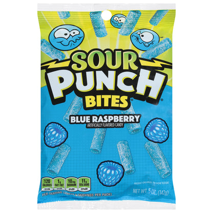 Sour Punch Bites Blue Raspberry Candy 5 oz
