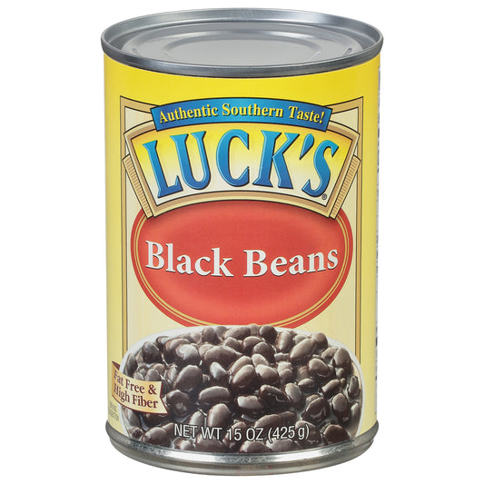 Luck's Fat Free High Fiber Black Beans 15 oz