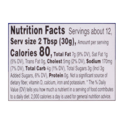 Food Club Tartar Sauce 11.5 fl oz