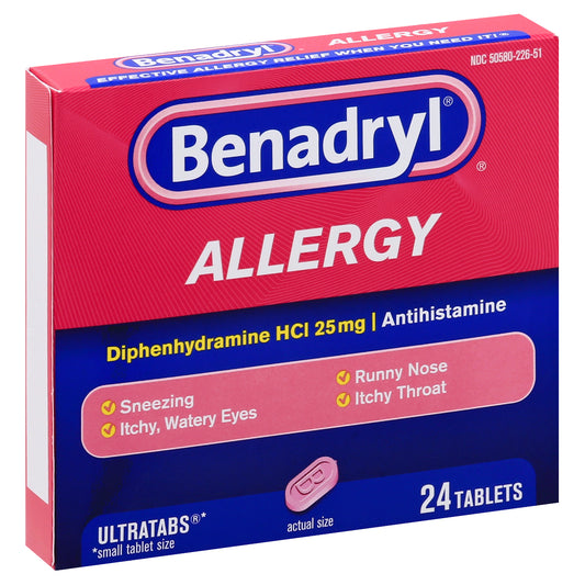 Benadryl Tablets Allergy Relief 24 ea