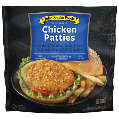 John Soules Foods Chicken Patties, 24 oz, Frozen