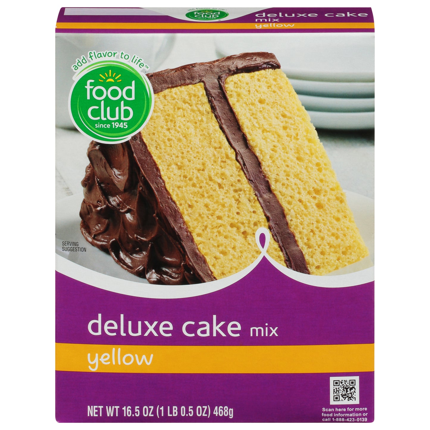 Food Club Yellow Deluxe Cake Mix 16.5 oz