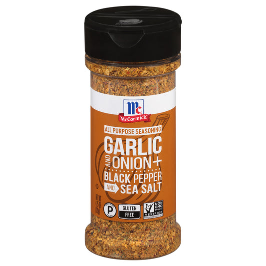 McCormick Garlic and Onion, Black Pepper and Sea Salt All Purpose Seasoning, 4.25 oz