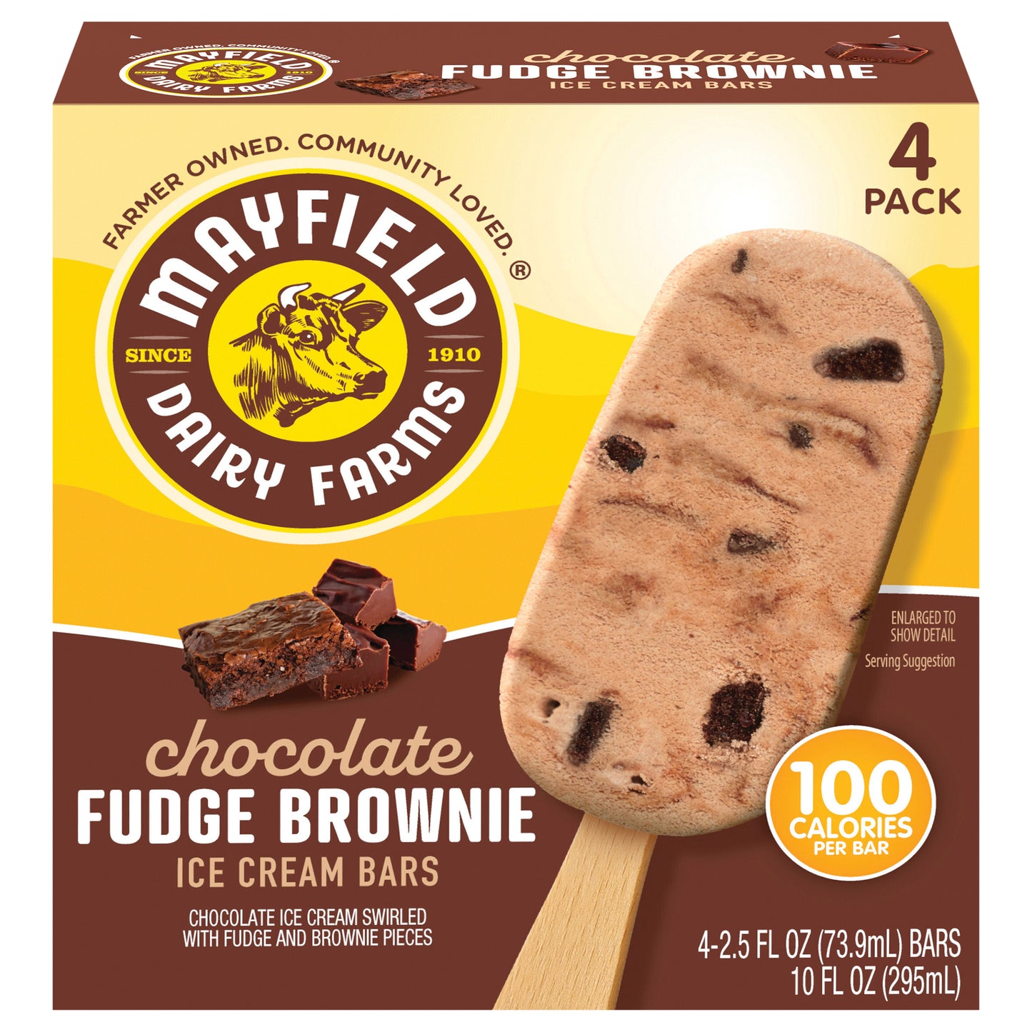 Mayfield Chocolate Fudge Brownie Ice Cream Bars